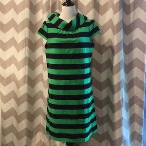 Kate Spade dress (green and navy) Academy Stripe